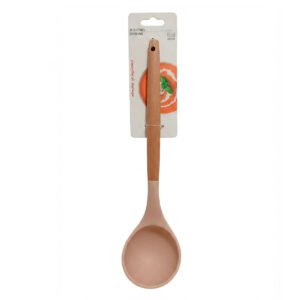 CUCHARA DE SILICONA CON MANGO DE MADERA