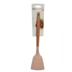 ESPATULA CON MANGO DE MADERA Y SILICONA