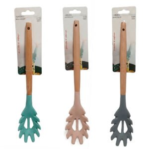 CUCHARA PARA PASTA DE SILICONA CON MANGO DE MADERA