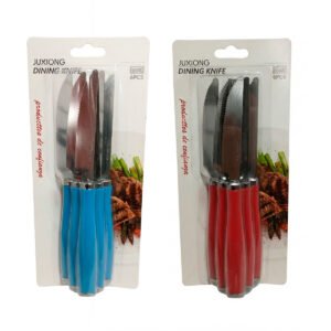 CUCHILLO 6 PIEZAS MANGO PLASTICO