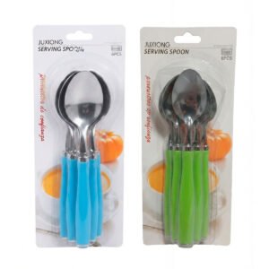 CUCHARA 6 PIEZAS MANGO PLASTICO