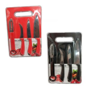 SET DE COCINA TABLA DE PICAR + 4 PIEZAS
