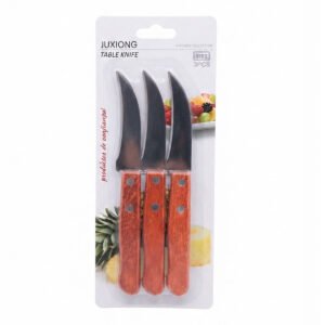 CUCHILLO PARA PELAR 3 PIEZAS MANGO DE MADERA