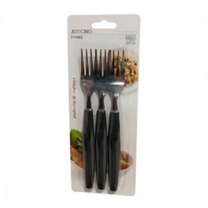 TENEDOR 3 PIEZAS MANGO DE PLASTICO