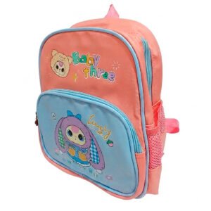 MOCHILA ROSA CON CELESTE