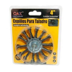 CEPILLO DE ALAMBRE TORNEADO PARA TALADRO 4''