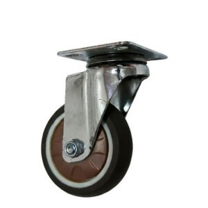 RUEDA GIRATORIA CON BASE PLANA 2.5''