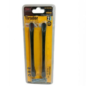 TIRADOR DE ALUMINIO 128MM NEGRO 2PZ
