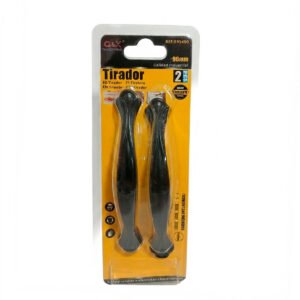TIRADOR DE ALUMINIO 96MM NEGRO 2PZ