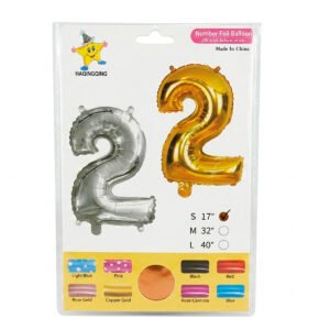 GLOBO INFLABLE N°2 - 17'' DORADO