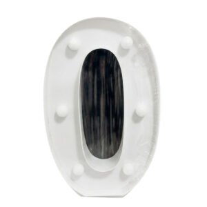 NÚMERO "0" 21.8CM BLANCO CON LUZ LED